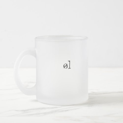 l frosted glass coffee mug