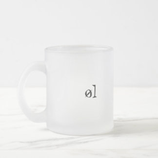 øl frosted glass coffee mug
