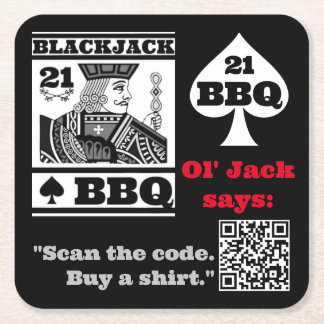 Ol' Jack Merch Square Paper Coaster