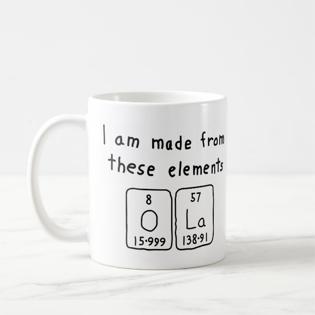 Ola periodic table name mug (Left)