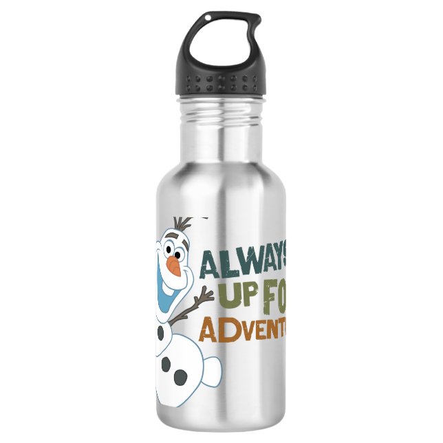Olaf | Always up for Adventure Stainless Steel Water Bottle (Front)