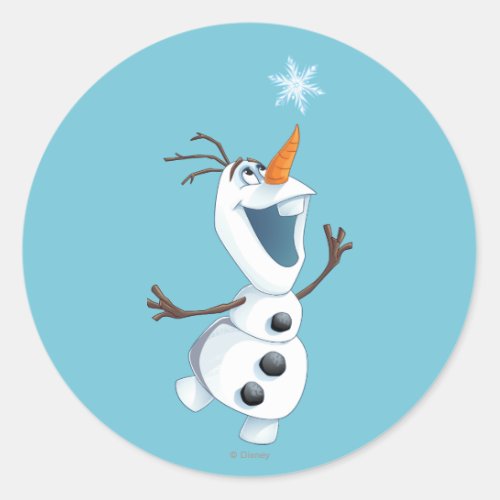 Olaf  Blizzard Buddy Classic Round Sticker