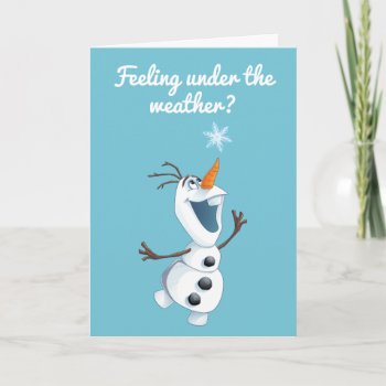 Olaf | Blizzard Buddy - Get Well Card by frozen at Zazzle