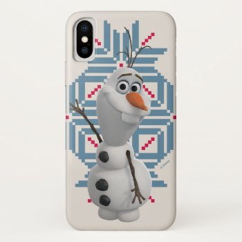 Olaf | Blue Snowflake Iphone X Case by frozen at Zazzle