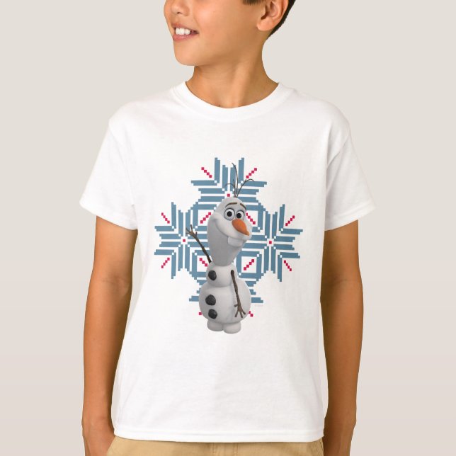 Olaf | Blue Snowflake T-Shirt (Front)