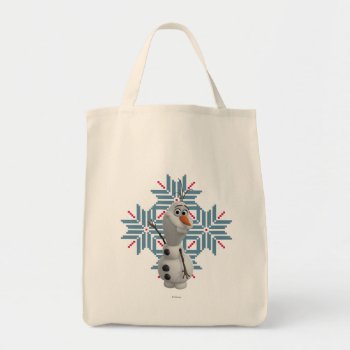 Olaf | Blue Snowflake Tote Bag by frozen at Zazzle