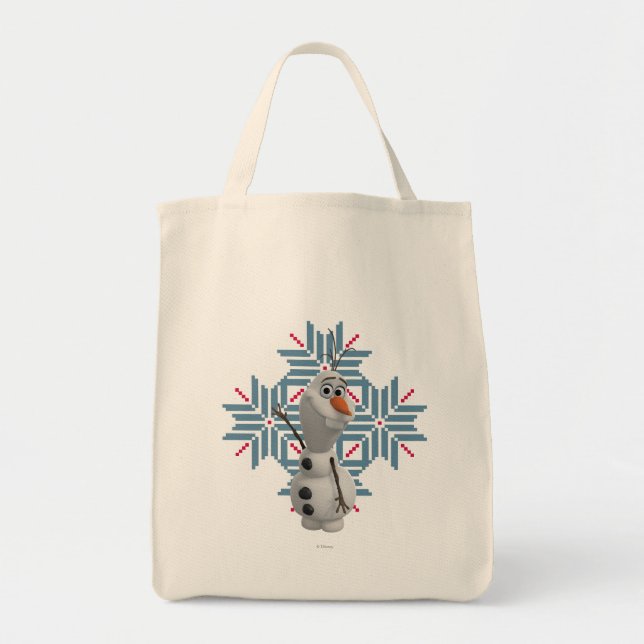 Olaf | Blue Snowflake Tote Bag (Front)