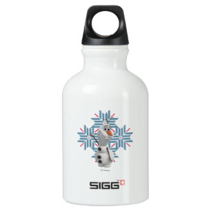 Olaf   Blue Snowflake Water Bottle