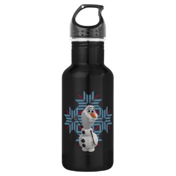 Olaf | Blue Snowflake Water Bottle by frozen at Zazzle