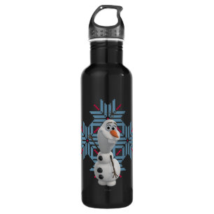 Olaf Blue Snowflake Water Bottle