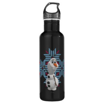 Olaf | Blue Snowflake Water Bottle by frozen at Zazzle
