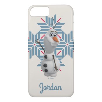 Olaf | Blue Snowflake | Your Name Iphone 8/7 Case by frozen at Zazzle