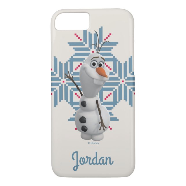 Olaf | Blue Snowflake | Your Name Case-Mate iPhone Case (Back)