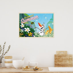 Olaf | Celebrate Summer Poster | Zazzle