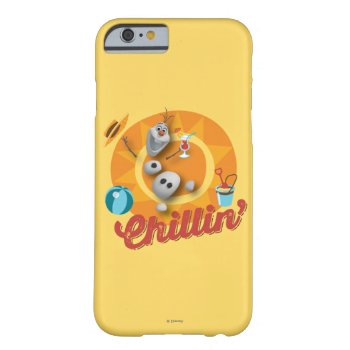Olaf | Chillin' In Orange Circle Barely There Iphone 6 Case by frozen at Zazzle
