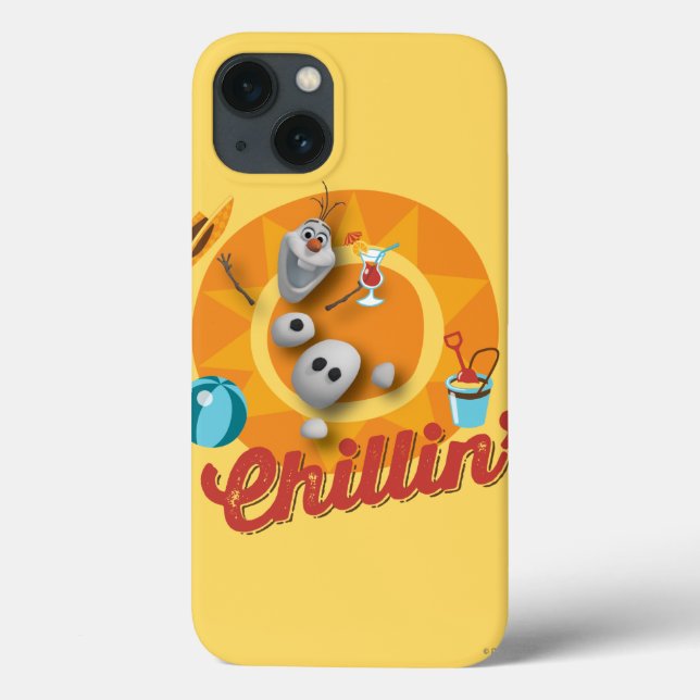 Olaf | Chillin' in Orange Circle Case-Mate iPhone Case (Back)