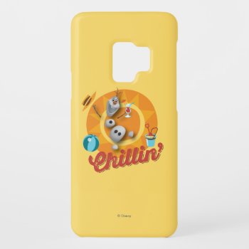 Olaf | Chillin' In Orange Circle Case-mate Samsung Galaxy S9 Case by frozen at Zazzle