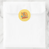 Olaf | Chillin' in Orange Circle Classic Round Sticker (Bag)