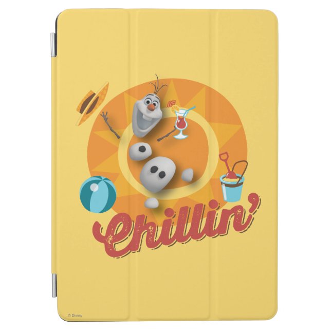 Olaf | Chillin' in Orange Circle iPad Air Cover (Front)