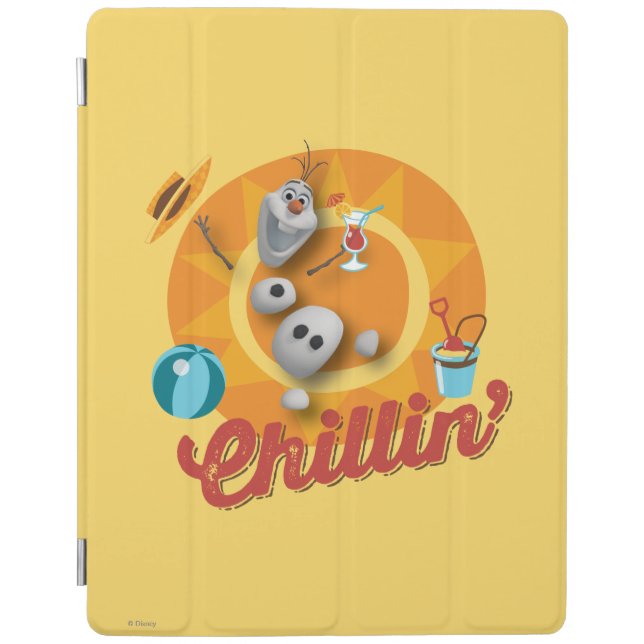 Olaf | Chillin' in Orange Circle iPad Air Cover (Front)