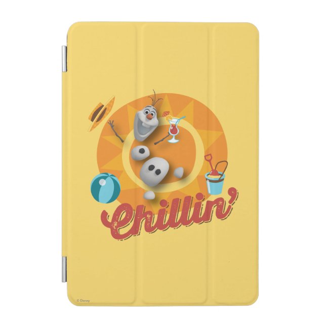 Olaf | Chillin' in Orange Circle iPad Mini Cover (Front)