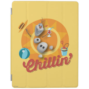 Olaf Chillin' in Orange Circle iPad Smart Cover