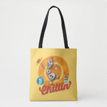 Olaf | Chillin' In Orange Circle Tote Bag by frozen at Zazzle