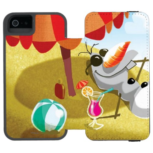Olaf  Chillin in the Sunshine iPhone SE55s Wallet Case