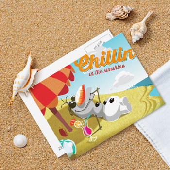 Olaf | Chillin' In The Sunshine Postcard by frozen at Zazzle