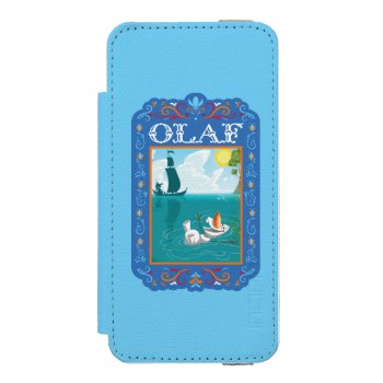 Olaf | Floating In The Water Wallet Case For Iphone Se/5/5s by frozen at Zazzle