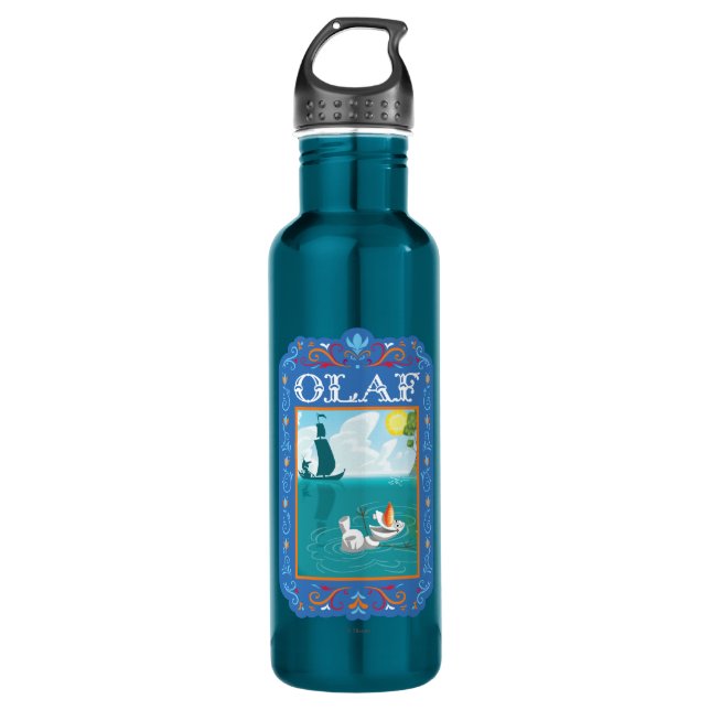 Olaf | Floating in the Water Stainless Steel Water Bottle (Front)