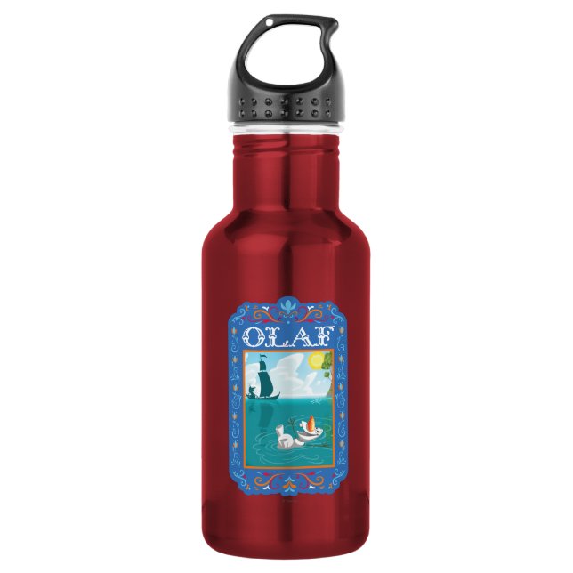 Olaf | Floating in the Water Water Bottle (Front)