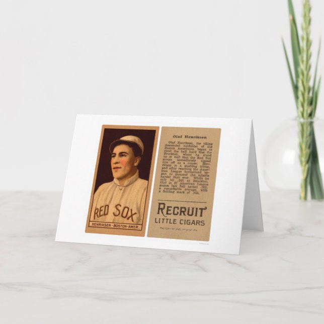 Olaf Henriksen Red Sox Baseball 1912 Card (Front)