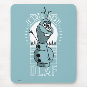 Olaf I Love Heat Mouse Pad