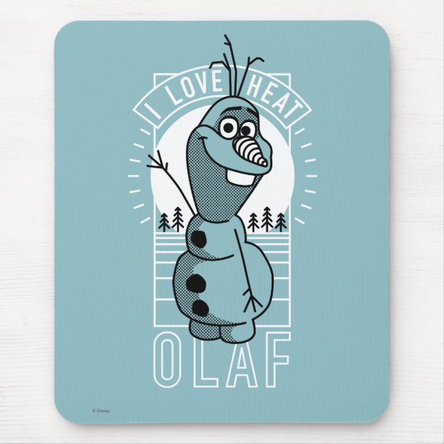 Olaf | I Love Heat Mouse Pad (Front)