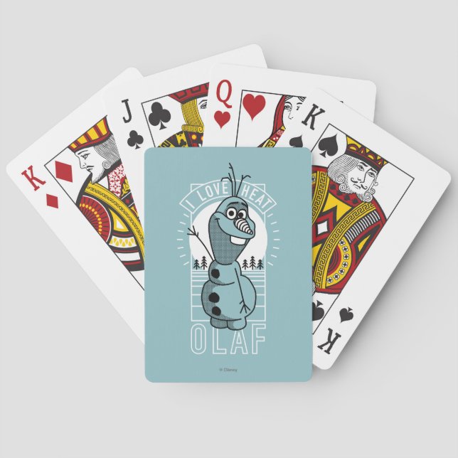 Olaf | I Love Heat Playing Cards (Back)