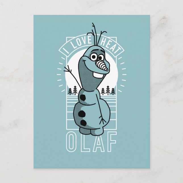 Olaf | I Love Heat Postcard (Front)