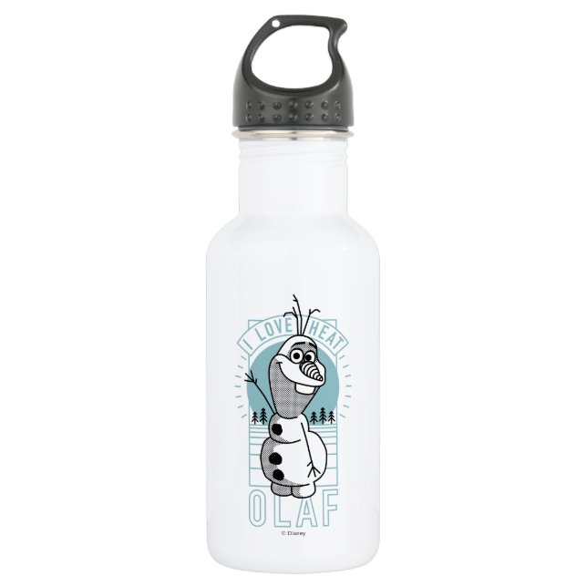 Olaf | I Love Heat Water Bottle (Front)