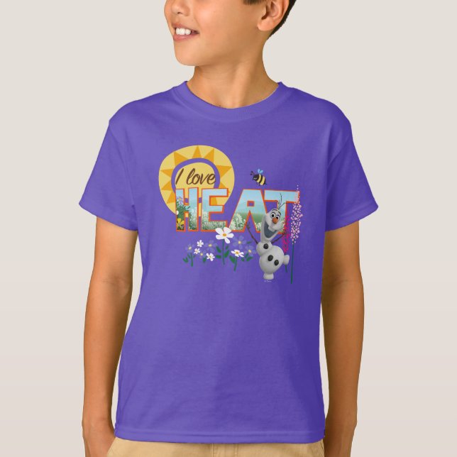 Olaf | I Love the Heat and Sunshine T-Shirt (Front)
