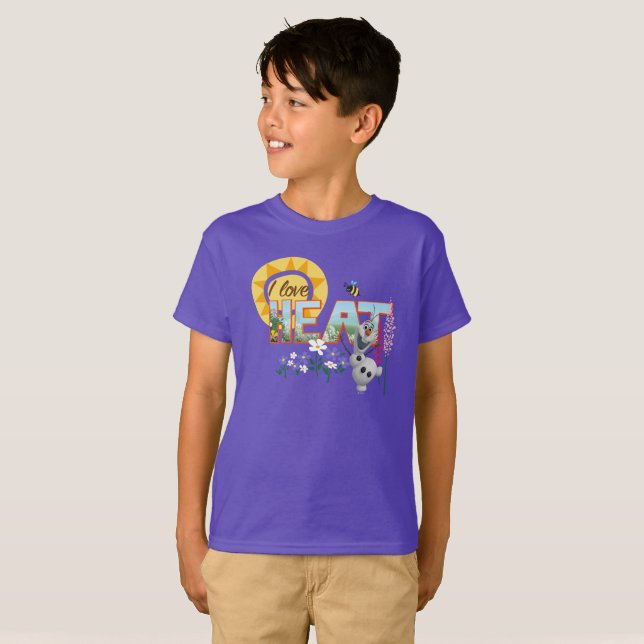 Olaf | I Love the Heat and Sunshine T-Shirt (Front Full)