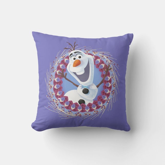 Olaf | Just Warming Up Throw Pillow (Front)