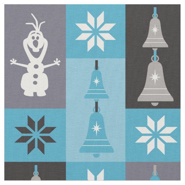 Olaf | Let the Holiday's Begin Pattern Fabric (Close Up)
