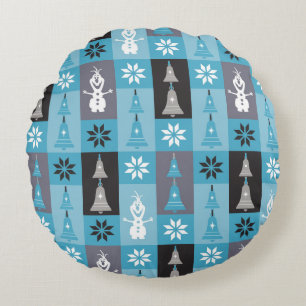 Olaf Let the Holiday's Begin Pattern Round Pillow