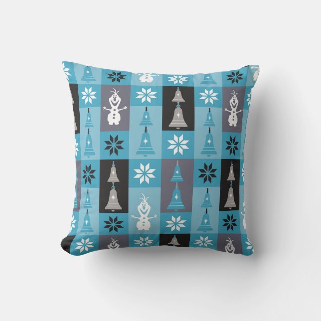 Olaf | Let the Holiday's Begin Pattern Throw Pillow (Front)