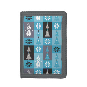 Olaf Let the Holiday's Begin Pattern Trifold Wallet