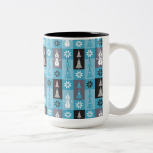 Olaf   Let the Holiday's Begin Pattern Two-Tone Coffee Mug