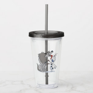 Olaf Licked By Wolf Acrylic Tumbler