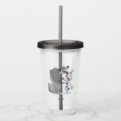 Olaf Licked By Wolf Acrylic Tumbler
