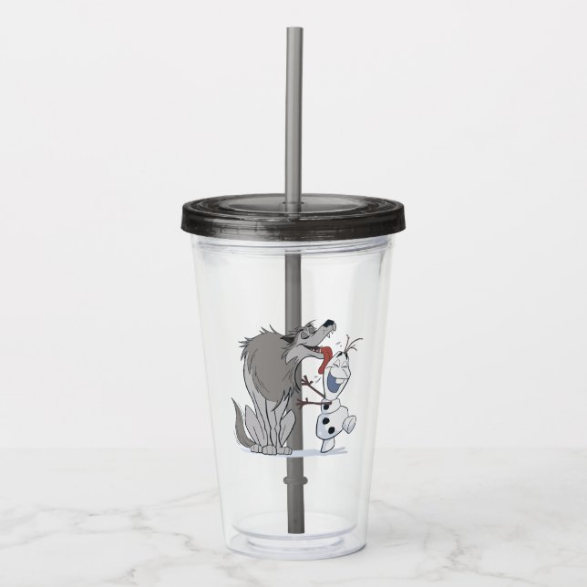 Olaf Licked By Wolf Acrylic Tumbler (Front)