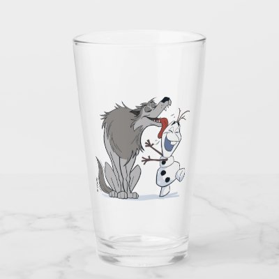 Olaf Licked By Wolf Glass